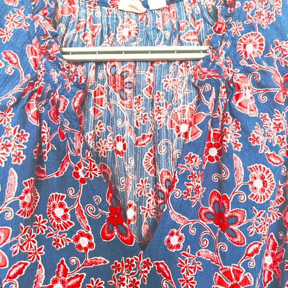 Gap Cotton sleeveless floral pattern top v neck - Picture 5 of 5